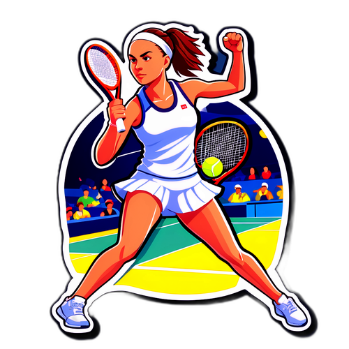 Dynamic Charakter Igi Świątek na korcie