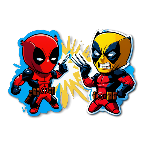 Deadpool at Wolverine's Side: Sobrang Epic na Sticker na Walang Sawa sa Pagsasama!