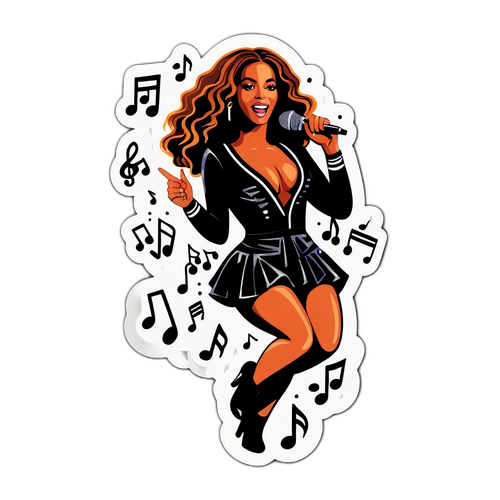 Muziek Microfoon Sticker