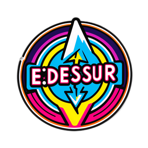 Diseño de sticker "edesur" con energía eléctrica