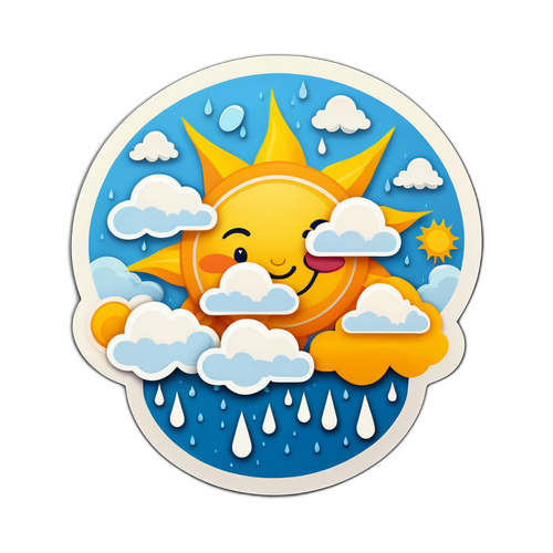 Sticker Cuaca Comel