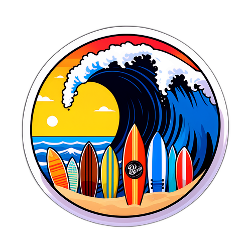 Stiker Musik Brian Wilson dengan Tema Beach Boys