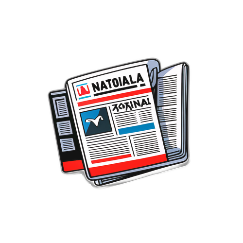 Desenho de uma etiqueta inspirada no Jornal Nacional