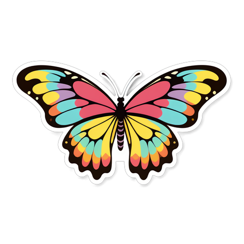 彩色蝴蝶翅膀图案