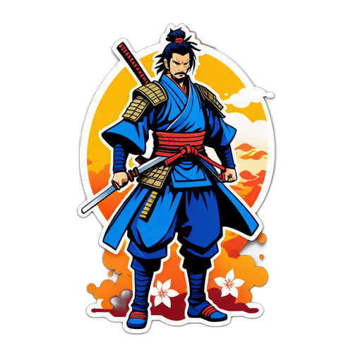 大井大輔の戦国武士スタイルのキャラクターイラスト