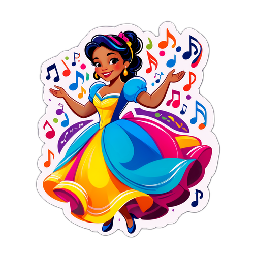 Vrolijke Muzikante Sticker