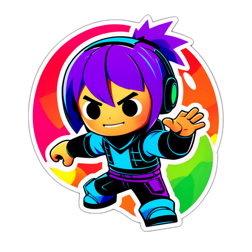 Isang Ekspresibong Karakter ng Roblox na Styled Bilang Anime Hero