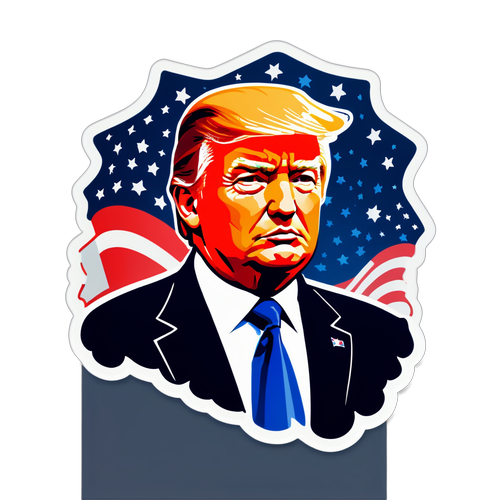 Sticker Patriotik Presiden Trump: Tenaga Berani untuk Semua Penggemar!