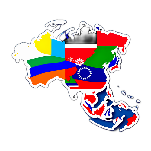 Mapa Estilizado dos Países do BRICS