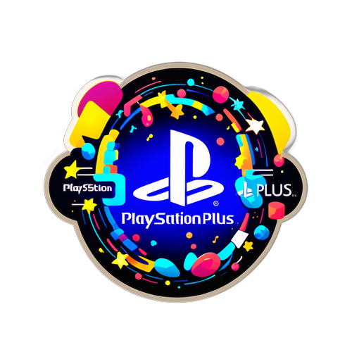 Стикер с логотипом PlayStation и играми