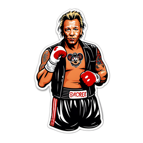 Mickey Rourke boxoló ringben