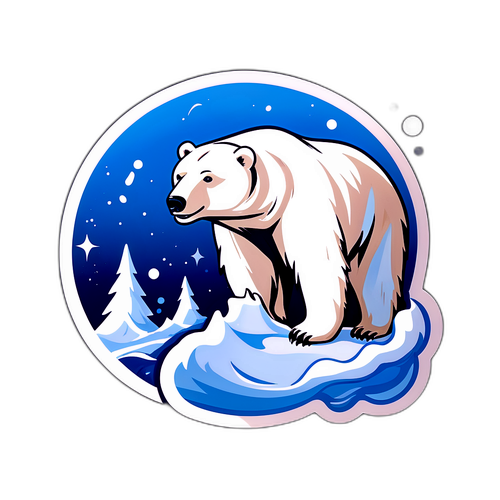 Jääkarhu ja lumimaisema