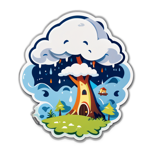 Stiker Kelajuan Angin yang Lucu