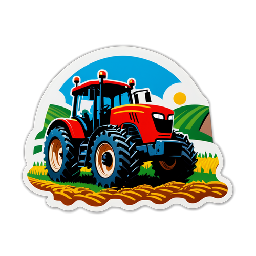 Tractor Viguros în Câmp