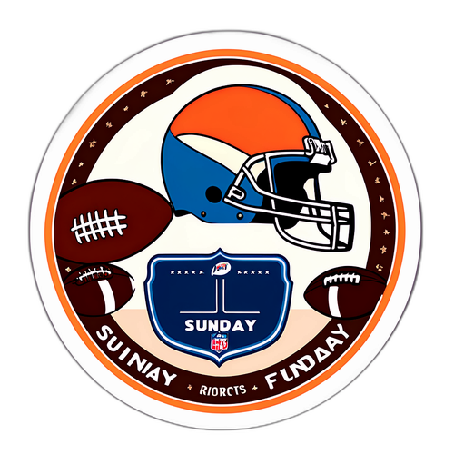 ס sticker בסגנון רטרו ל-NFL
