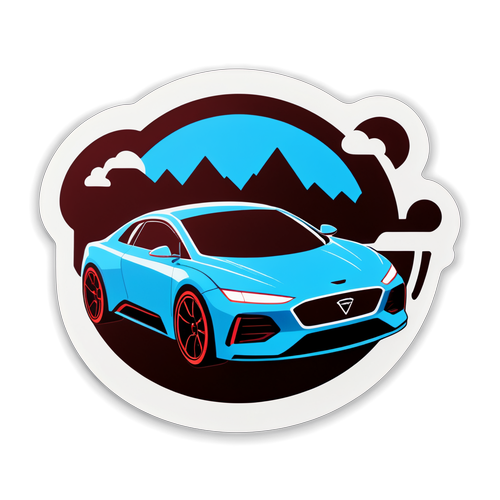 近未来の車のためのクリエイティブステッカー