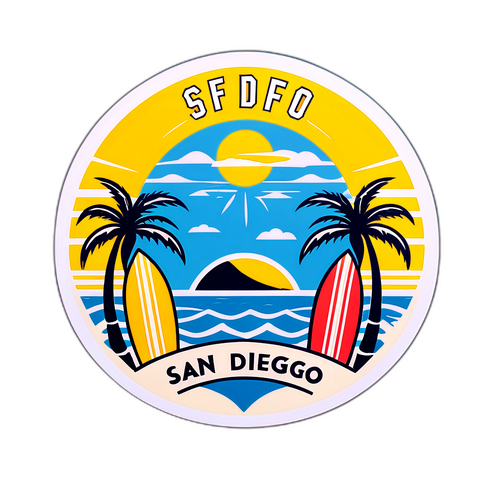 Stiker Kreatif Logo San Diego FC