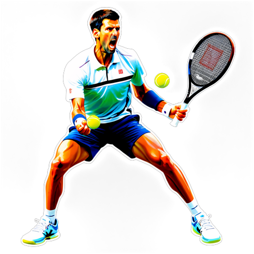 De Energiekste Sticker ooit! Djokovic in Actie - Mis deze Tennisfan Must-Have Niet!