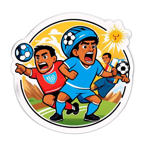 Una cómica batalla entre el fútbol y la naturaleza en Cusco