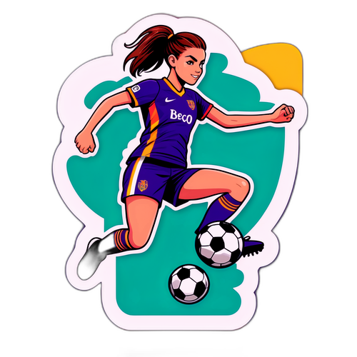 Chloe Kelly in Dynamische Voetbalsactie