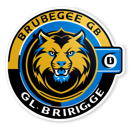 Club Brugge-logo tijdens een spannende wedstrijd