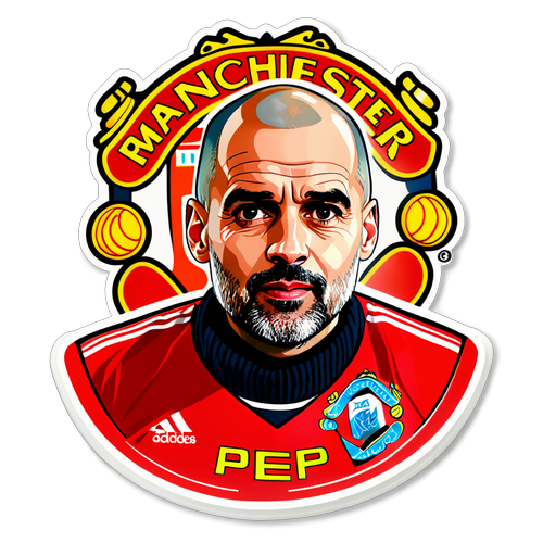 Shocking Sticker Alert: Pep Guardiola a Manchester United Háttérrel – Futballrajongók Figyelem!