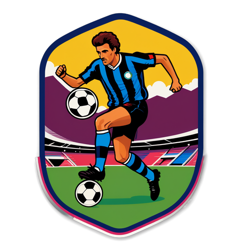 Adesivo Retro Calcio Atalanta vs Torino