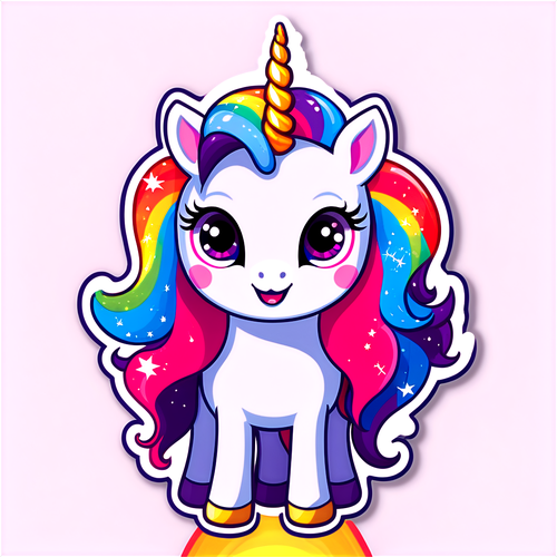 Unlock the Magic: This Adorable Unicorn Sticker Will Make Your Heart Soar!