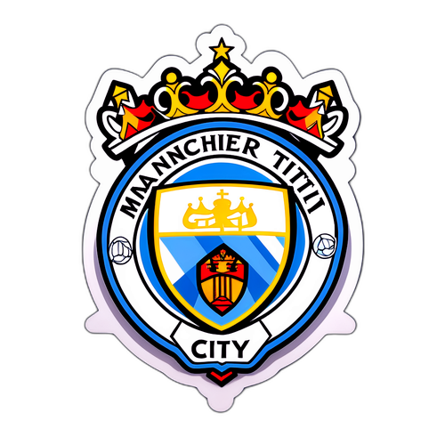 สติกเกอร์แฟนฟุตบอลแมนเชสเตอร์ซิตี้สำหรับเทศกาลกีฬา