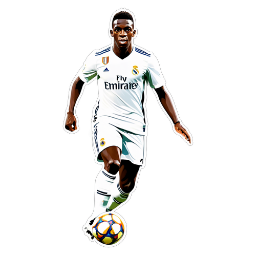 Vinicius Junior en Plein Élan : L'Illustration Épique Qui Fait Trembler le Real Madrid !