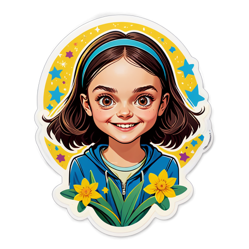 Sticker Ajaib Dafne Keen: Ekspresi Ceria yang Menggembirakan Hati!