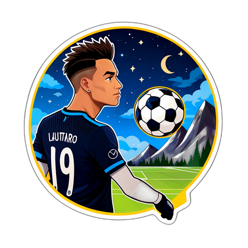 Sticker di Lautaro in un cielo notturno sognante