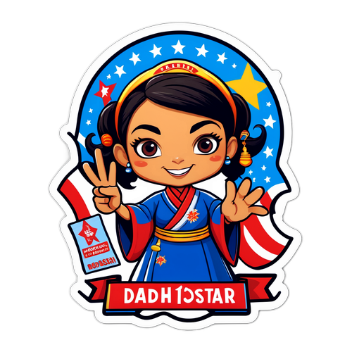 Humoristisk klistermärke av Nooshi Dadgostar