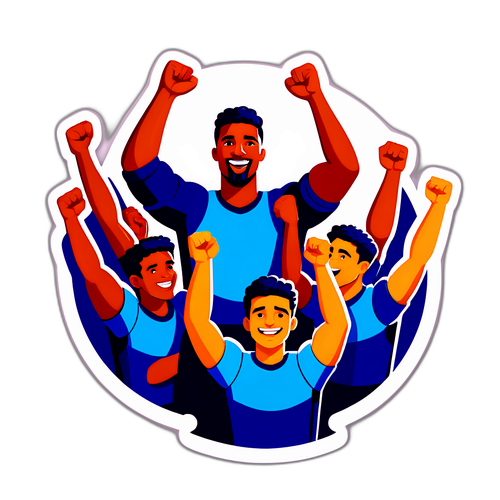 מאמן מעודד את הקבוצה