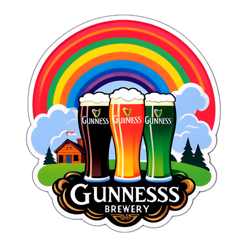 Et lekent klistremerke av Guinness-bryggeriet