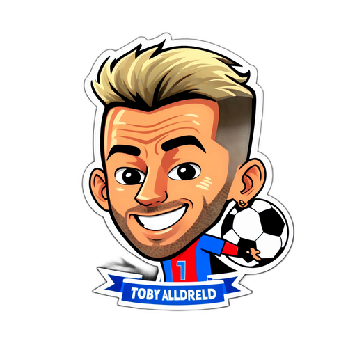 Sticker met een voetbal en het gezicht van Toby Alderweireld