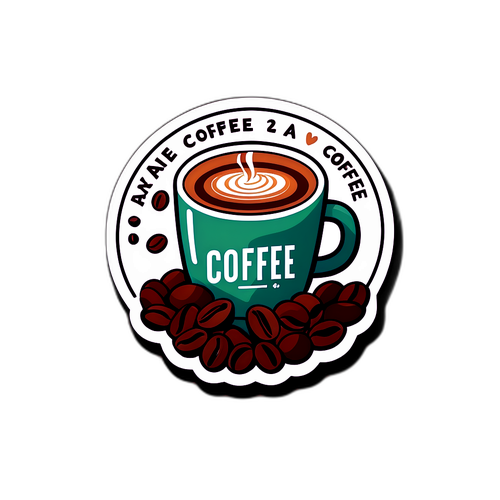 Sticker chủ đề cà phê