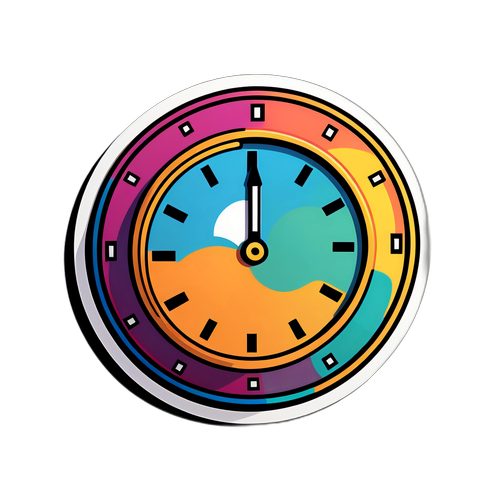 시간의 개념을 표현한 시계 스티커
