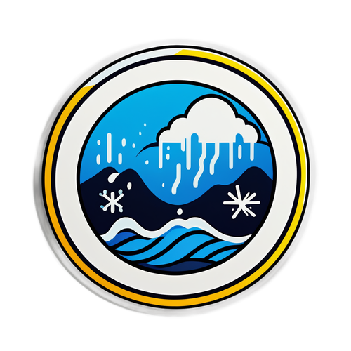 冷浪天气信息贴纸