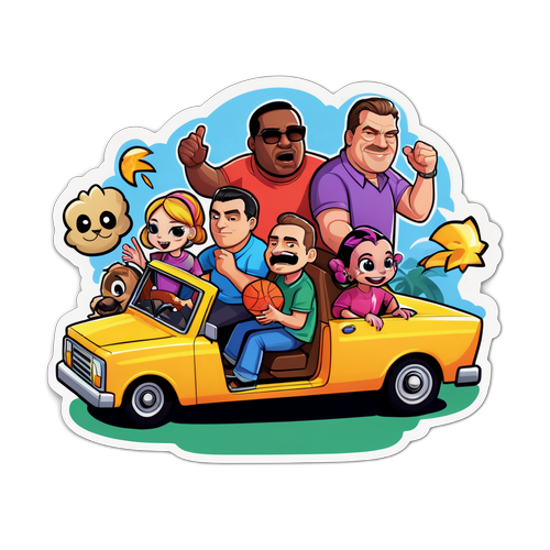 Stiker Karakter Kartun GTA 6 dalam Adegan Kejar-kejaran