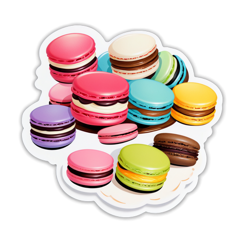 Colorful Macarons Sticker