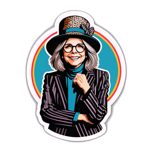 Elegant Diane Keaton Sticker