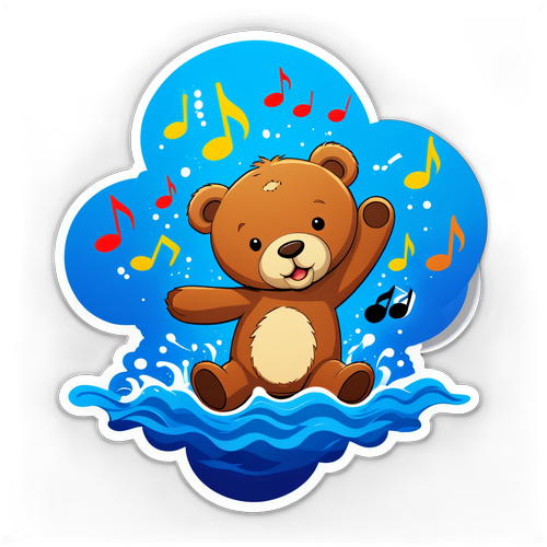 Teddy Swims Betoverd door Muziek: Bekijk Deze Adorable Sticker!