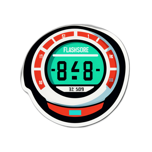 Autocolant cu ceas digital de fotbal