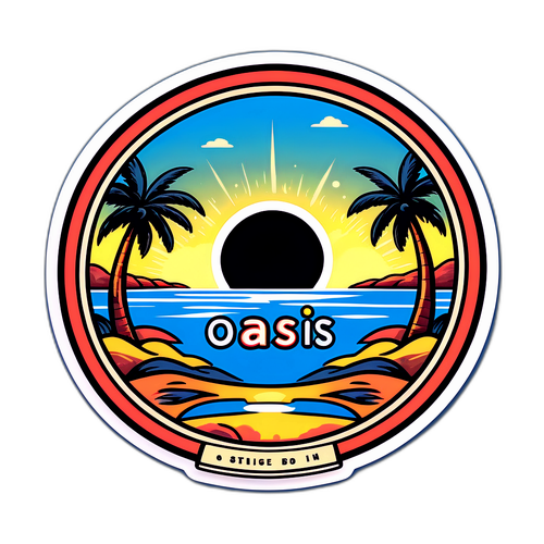 Oasis Nostalgisk Klistermärke