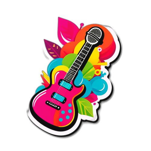 Vibrant Musikk Sticker
