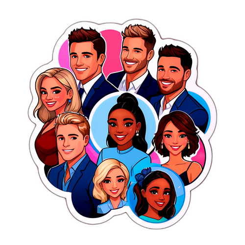 Дизайн елементів, що демонструють учасників шоу «Холостяк 2025»