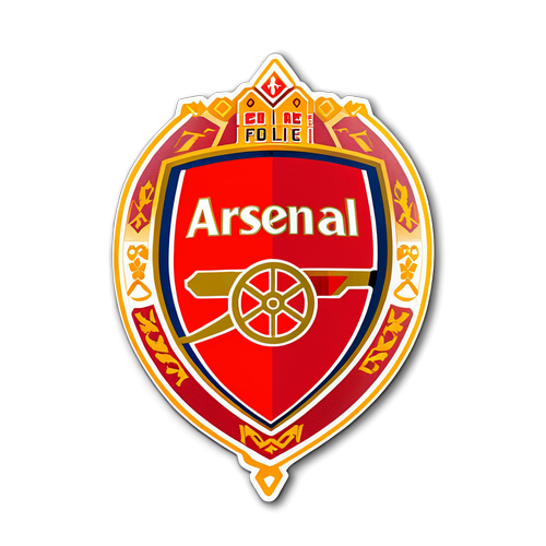 Lencana Arsenal dengan Slogan 'Gunners for Life'