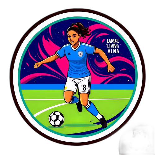 Sticker med Nadia Nadim i aktion