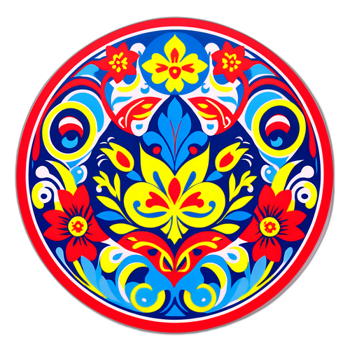 Створення малюнка із символами української культури, використовуючи кольори Вишгорода